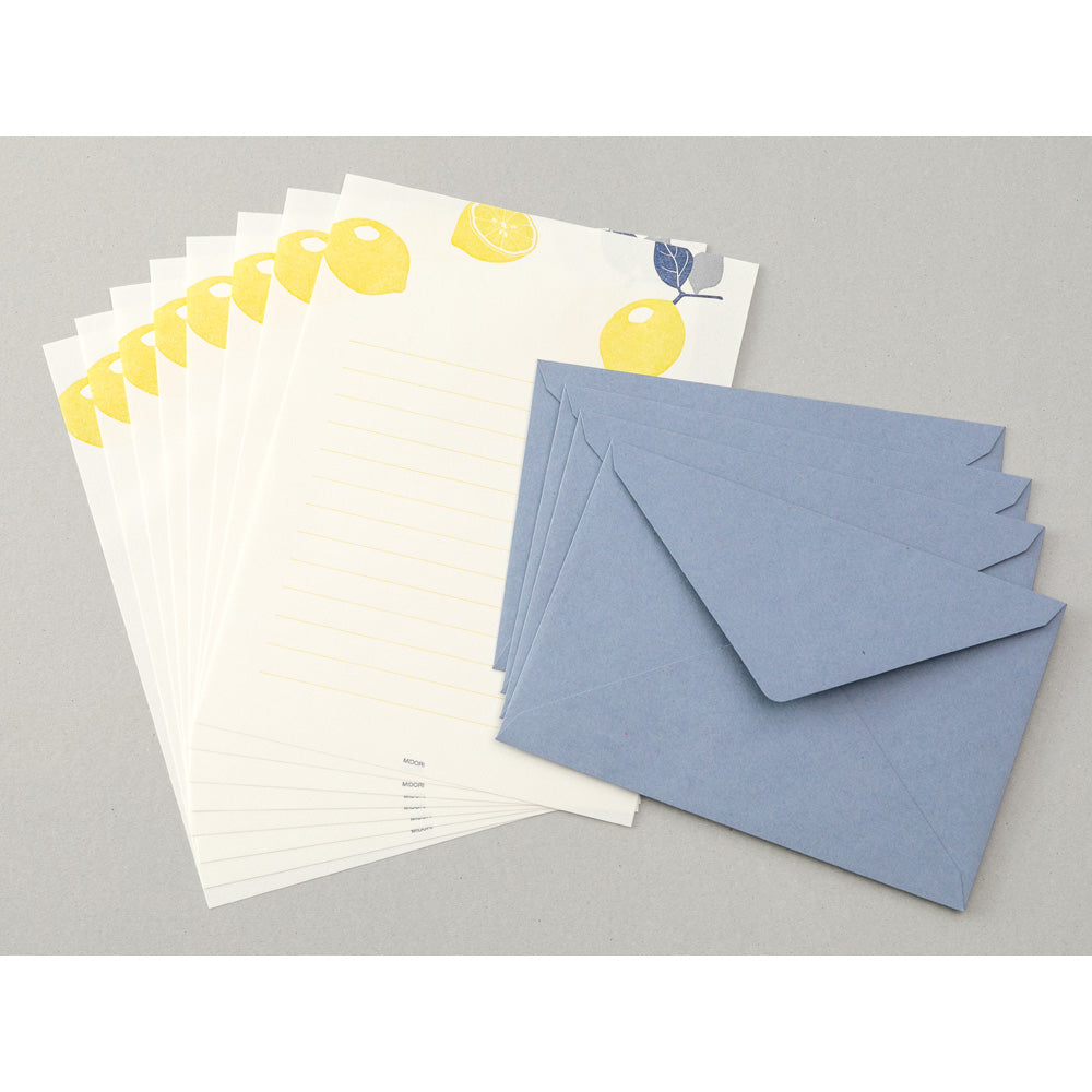Midori Briefpapier Set Lemon