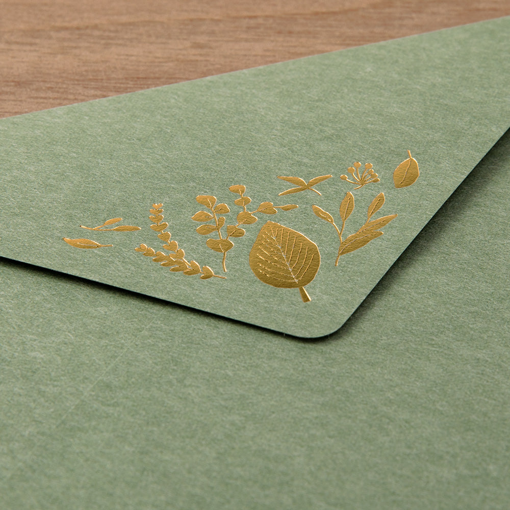 Midori Letterpress Briefset Blattmuster