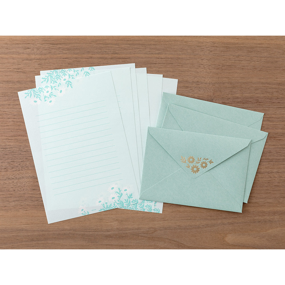 Midori Letterpress Briefset Flowers