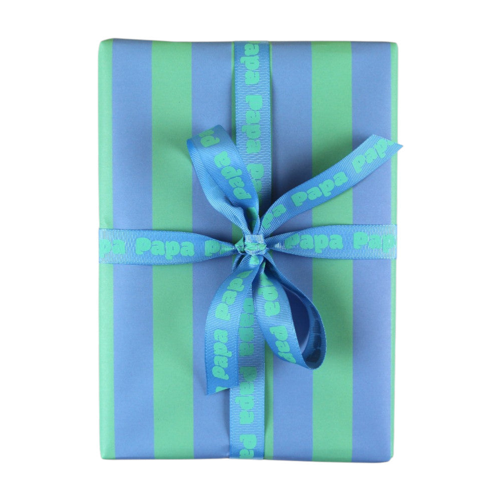 Ava&Yves Papier Streifen mint/blau