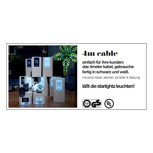 Starlightz E27 Innen-Beleuchtungsset schwarz