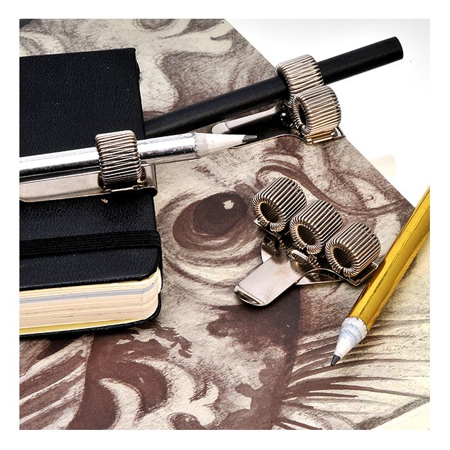 Carta Pura Stiftehalter mit Clip für zwei Stifte