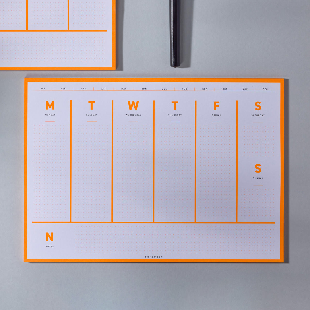 Fox & Poet Planer A4 neonorange