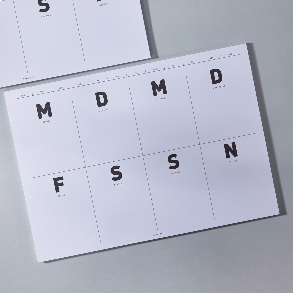 Fox & Poet Planer A4 black & white