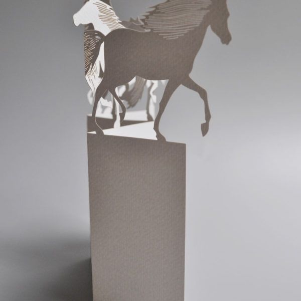 Porigami Grußkarte Horse