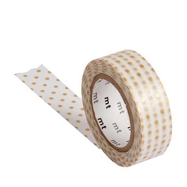 MT Masking Tape 10m dot s gold