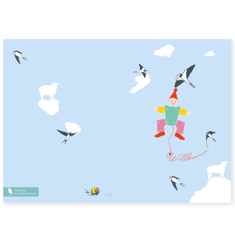 Souci Grußkarte Willkommen