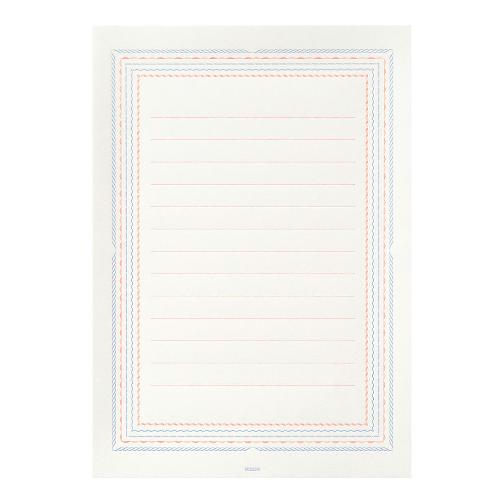 Midori Briefpapier Set Frame Blue
