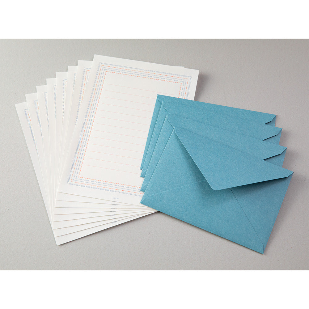 Midori Briefpapier Set Frame Blue