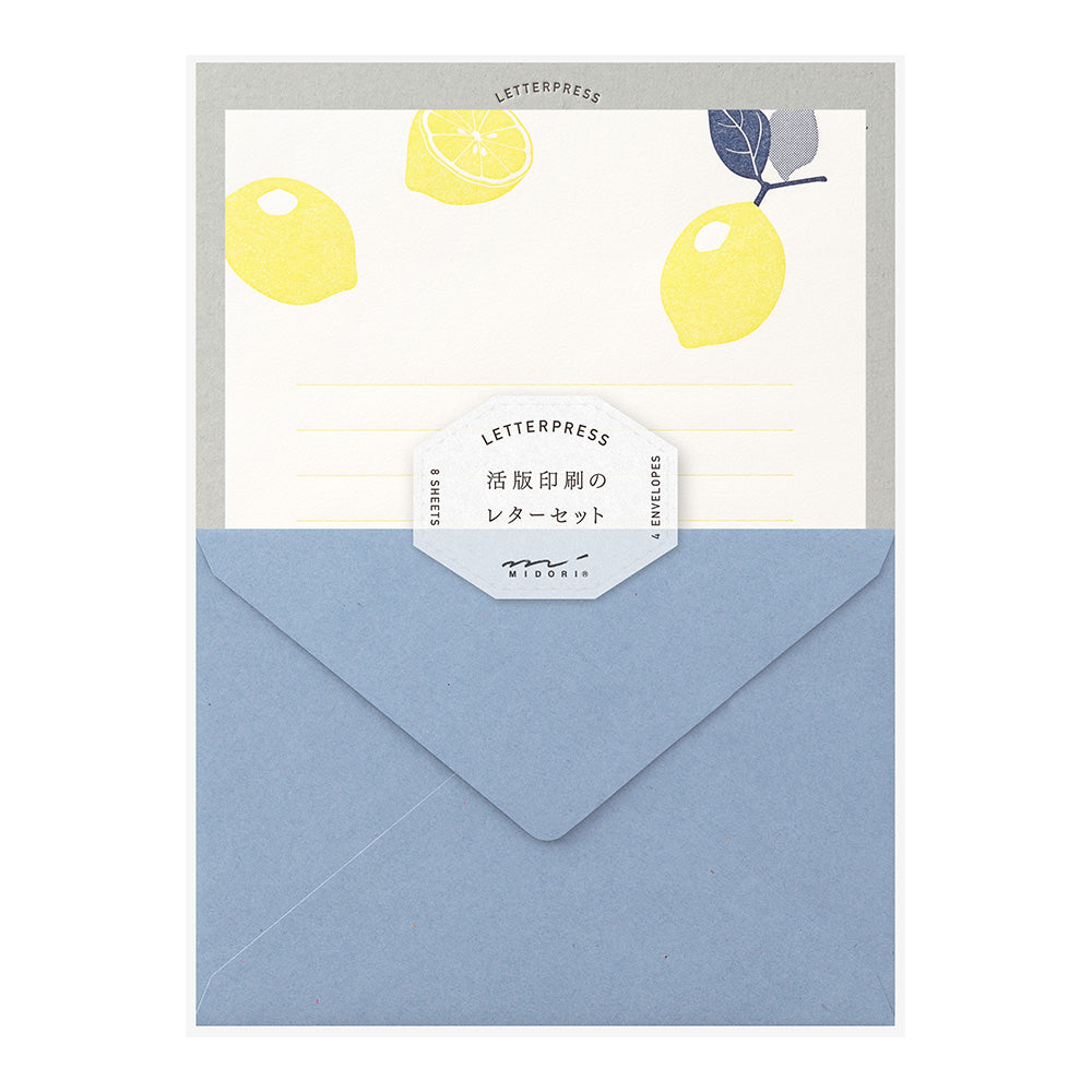 Midori Briefpapier Set Lemon