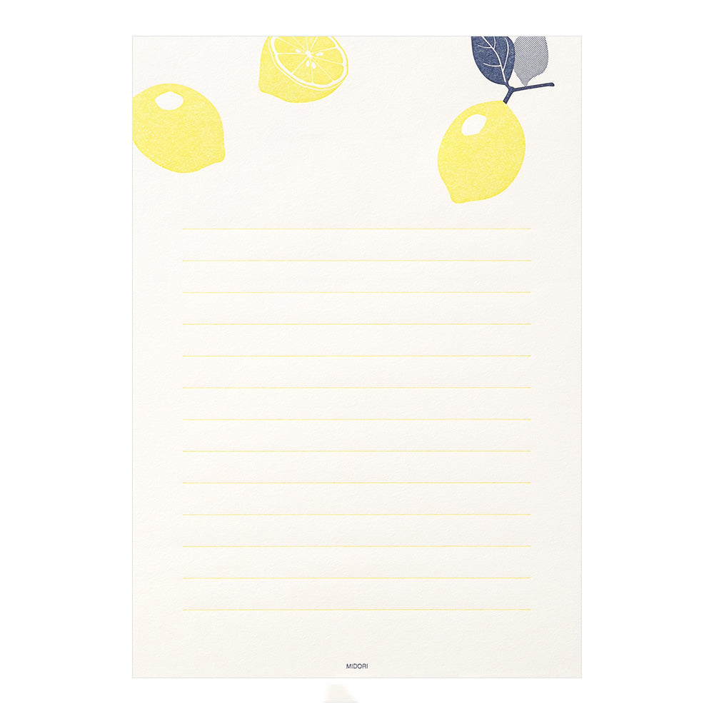 Midori Briefpapier Set Lemon