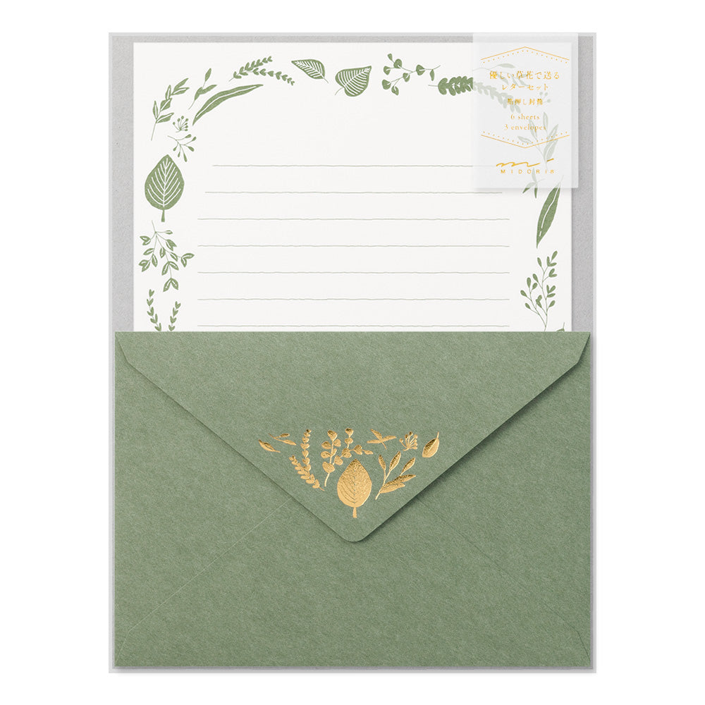 Midori Letterpress Briefset Blattmuster