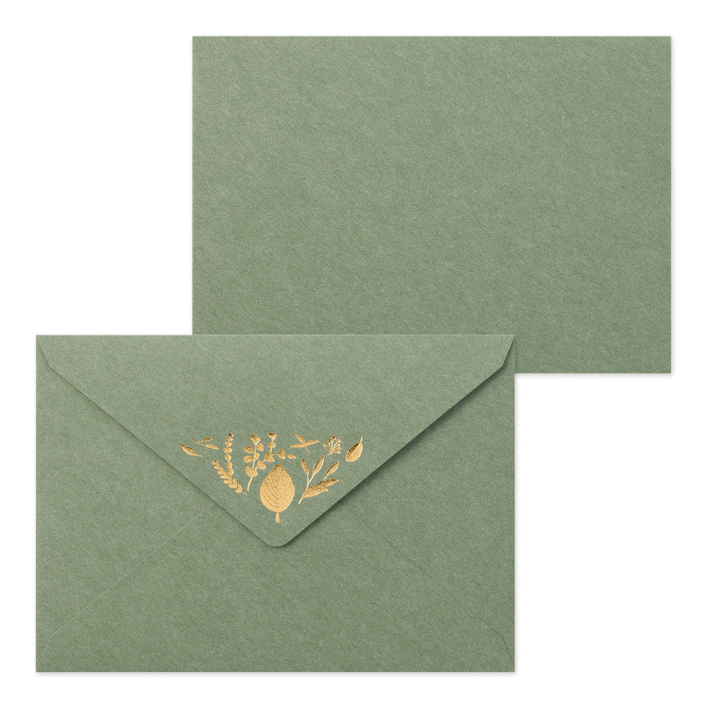 Midori Letterpress Briefset Blattmuster