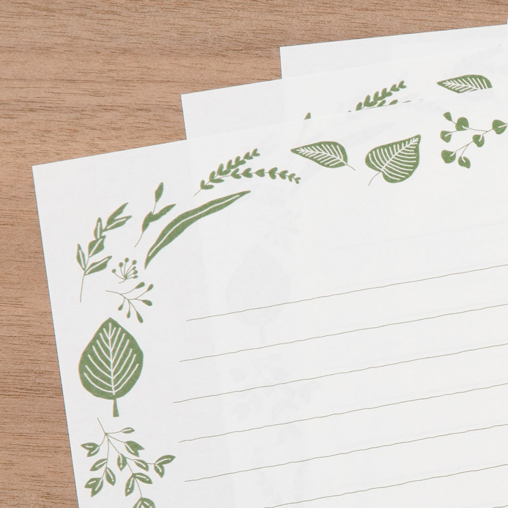 Midori Letterpress Briefset Blattmuster
