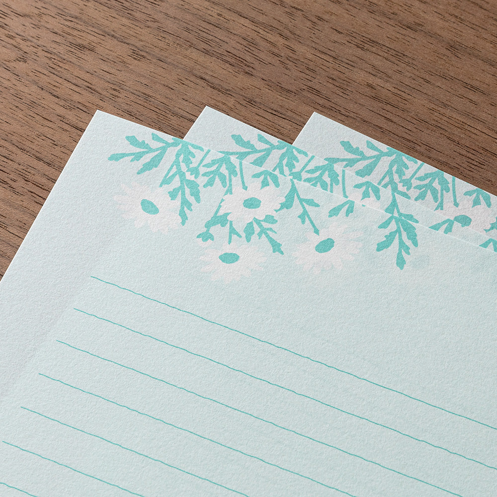 Midori Letterpress Briefset Flowers