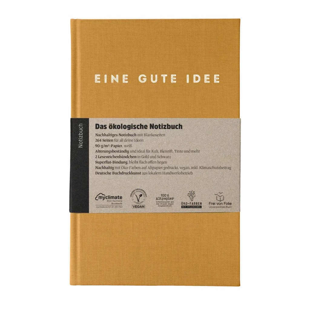 Eine gute Idee Notizbuch A5 Bernstein