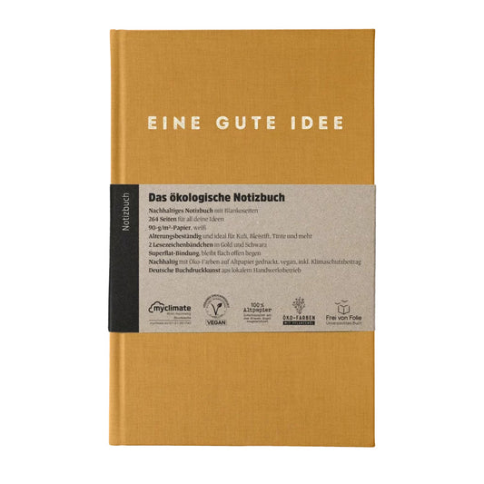 Eine gute Idee Notizbuch A5 Bernstein
