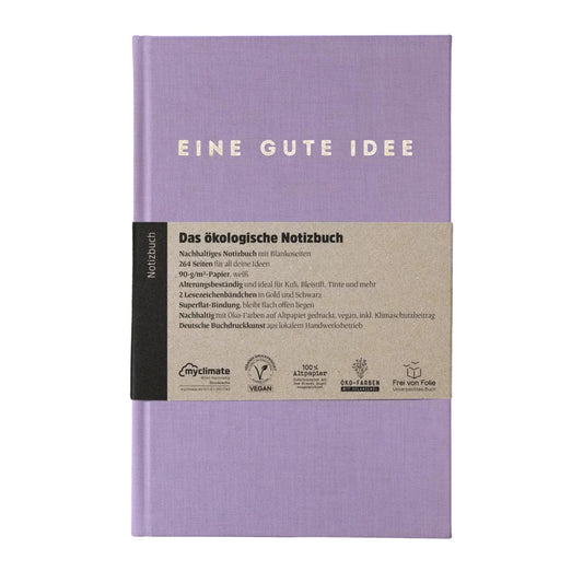 Eine gute Idee Notizbuch A5 Lavendel