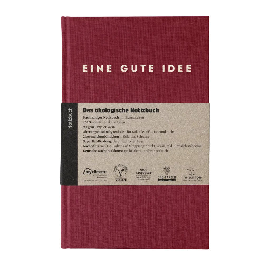 Eine gute Idee Notizbuch A5 Rubin