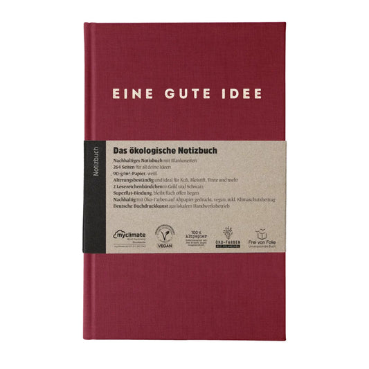 Eine gute Idee Notizbuch A5 Rubin