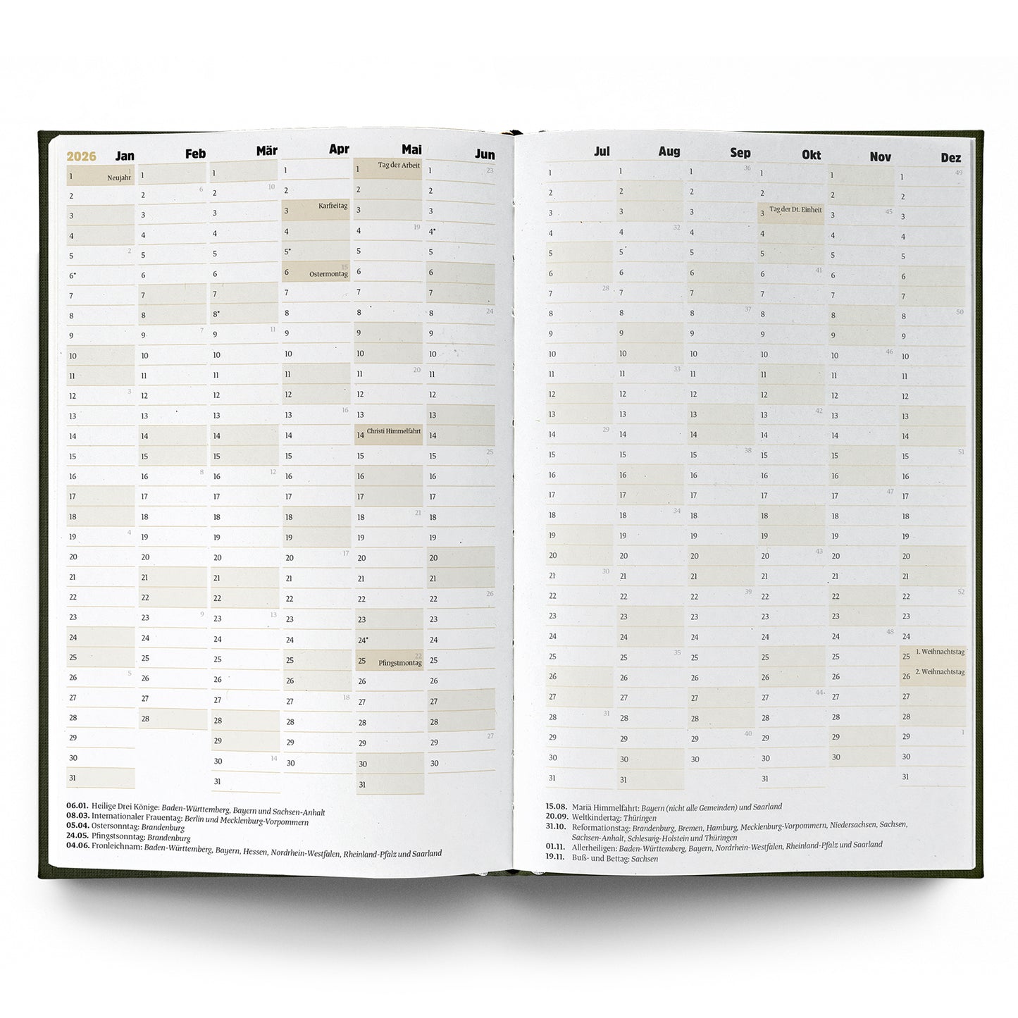 Ein guter Plan Kalender 2026 Wald