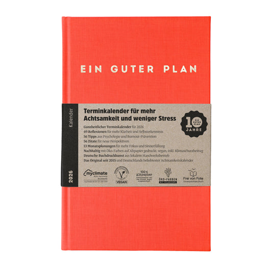 Ein guter Plan Kalender 2026 Koralle