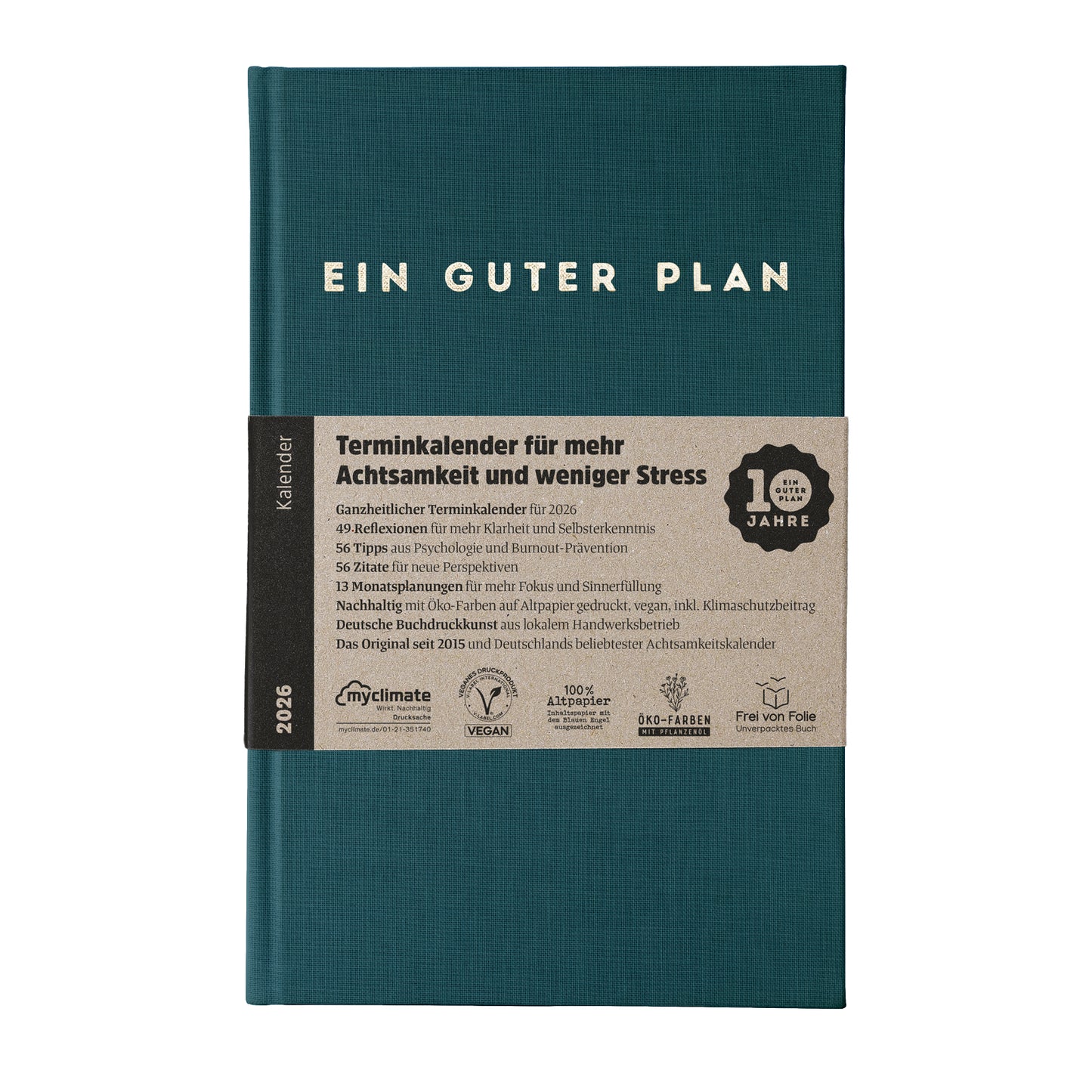 Ein guter Plan Kalender 2026 Petrol