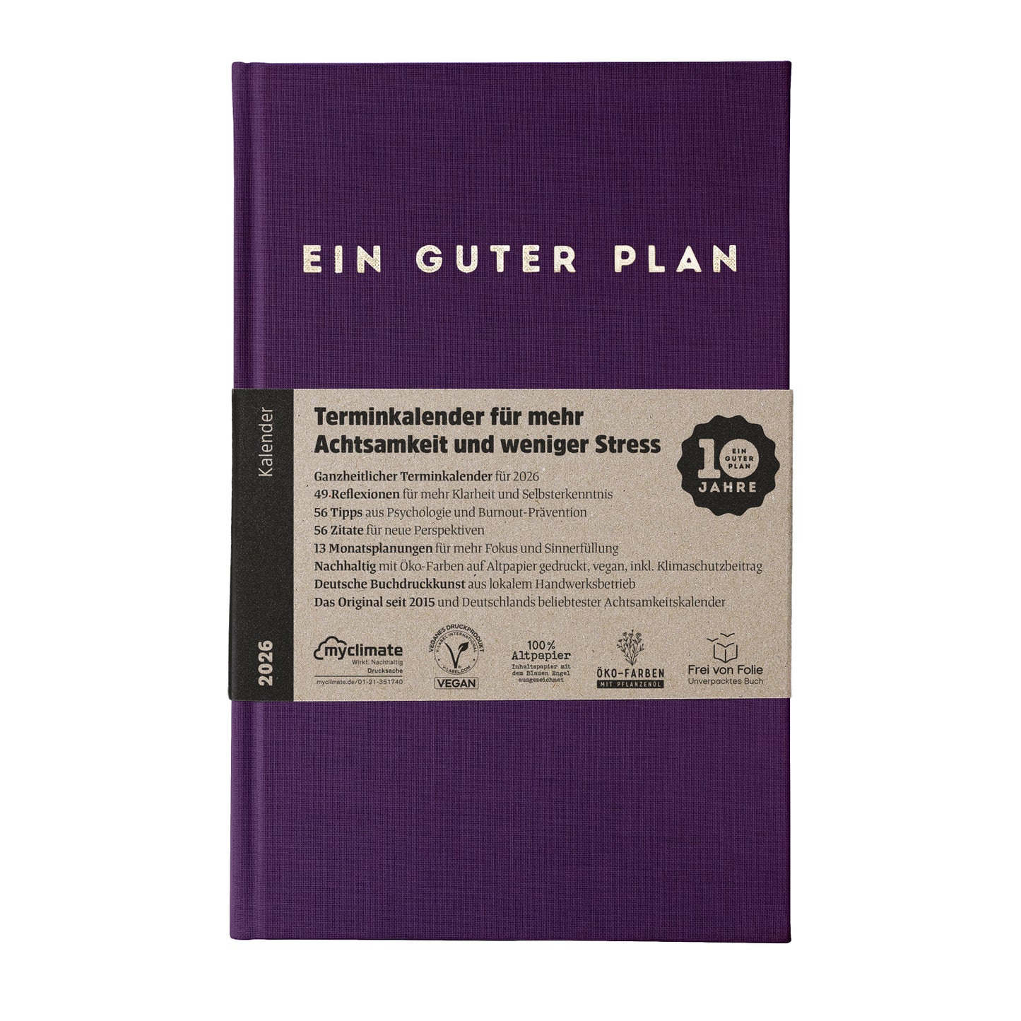 Ein guter Plan Kalender 2026 Violett