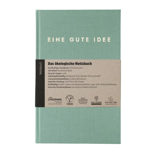 Eine gute Idee Notizbuch A5 Seegrün
