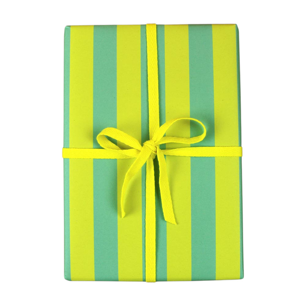 Ava&Yves Papier Streifen mint/gelb