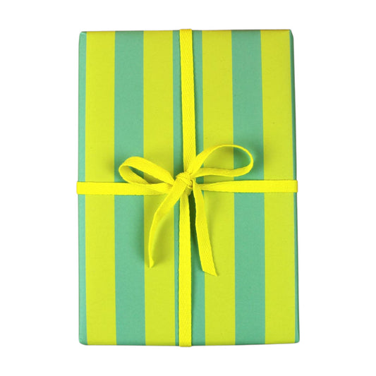 Ava&Yves Papier Streifen mint/gelb