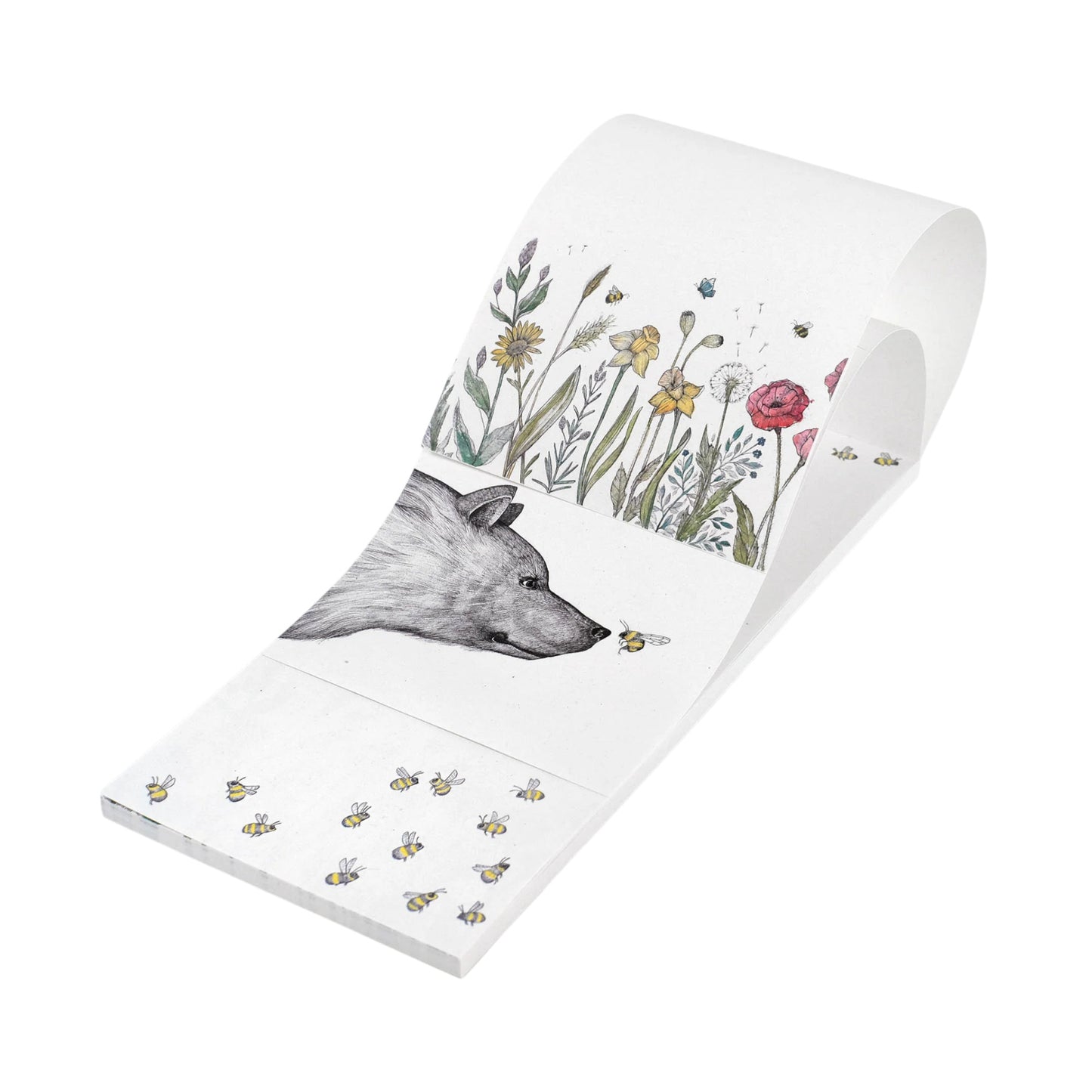 Ligarti Notizblock Blümchen und Bienen