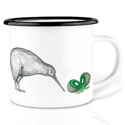 Ligarti Emaillebecher Zwei Kiwis