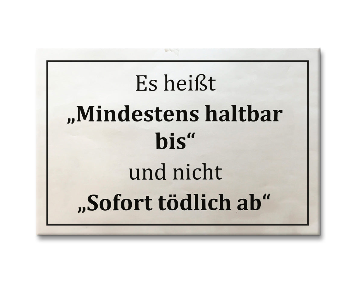 Seltmann Magnet "Mindest haltbar bis"