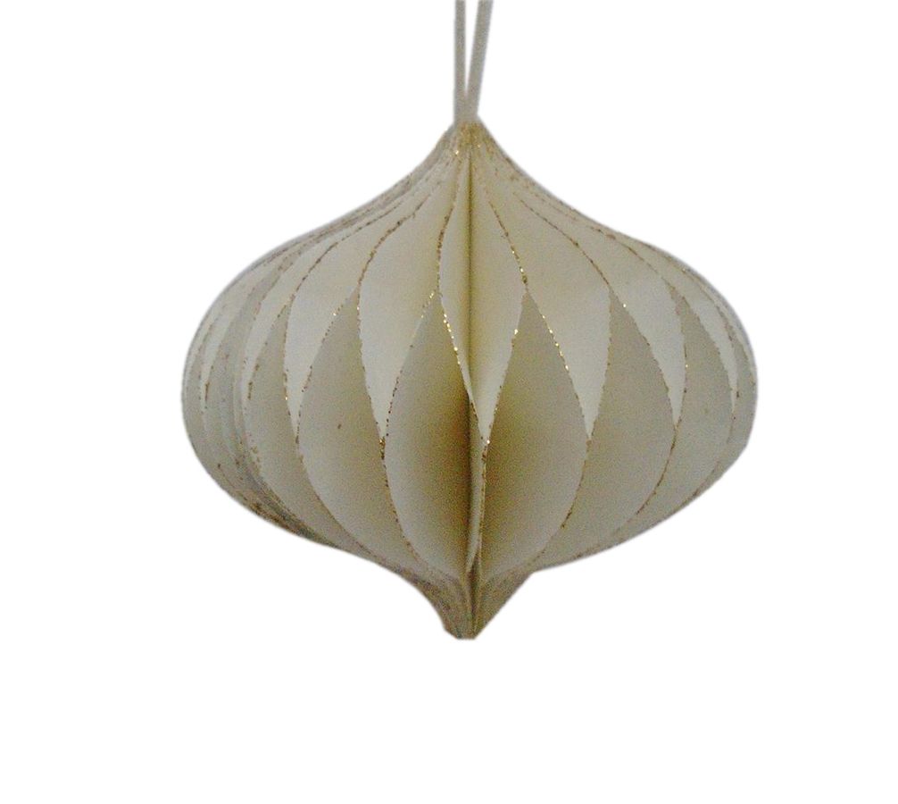 Only Natural Zwiebel Weihnachtsdeko weiß