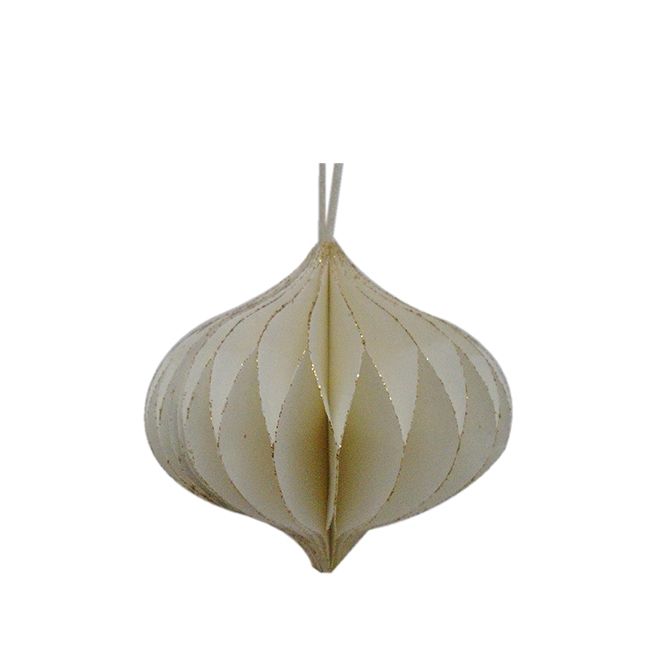 Only Natural Zwiebel Weihnachtsdeko weiß