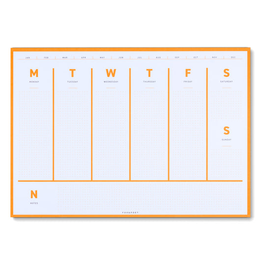 Fox & Poet Planer A4 neonorange