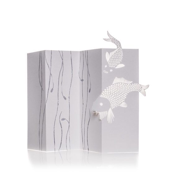Porigami Grußkarte Carp